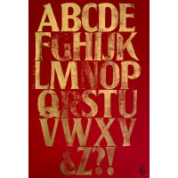 Alfabeto Wooden Letterpress Poster